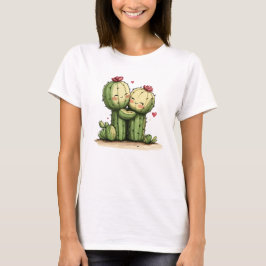 T-shirt Cute Funny Cactus Coeur Saint Valentin