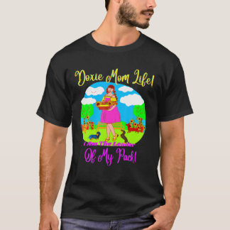 T-SHIRT CUTE FUNNY DACHSHUND PUN DOXIE MOM LIFE LEADER DE