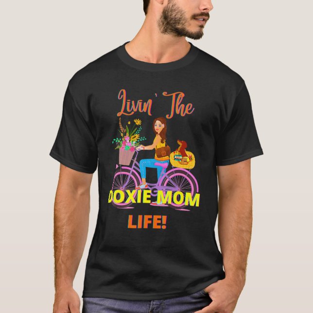 T-shirt Cute Funny Décontracté Dachshund Livin Le Doxie Ma (Devant)