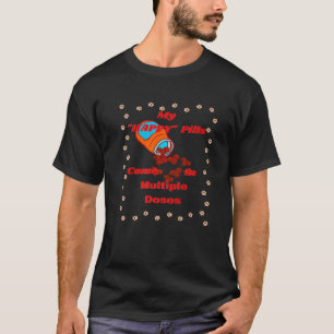 T-SHIRT CUTE FUNNY DÉCONTRACTÉ HAPPY PILL DACHSHUND LOVER