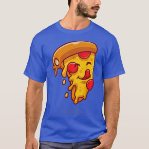 T-shirt Cute Funny Kawaii Pepperoni Pizza Slice Anime Mang