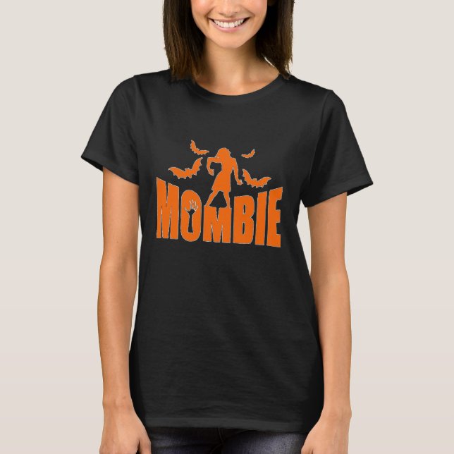 T-shirt Cute Funny Zombie "Mombie" Halloween pour mamans (Devant)