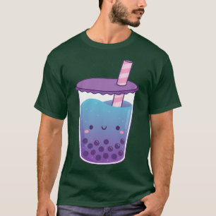 T-shirt Cute Galaxy Papillon Pois Fleur Boba Tea Doodle