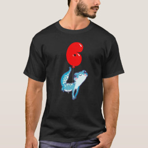T-shirt Cute Gecko 6e anniversaire de la fête de ballon po