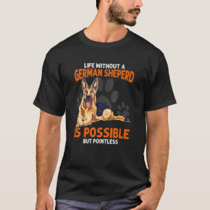 T-shirt Cute German Shepherd Chien propriétaire Animal Gra