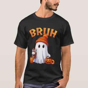 T-shirt Cute Ghost bruh Funny Family Matching Halloween Co