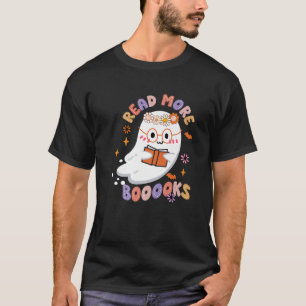 T-shirt Cute Ghost Lecture Livre Amateurs Halloween Ghost