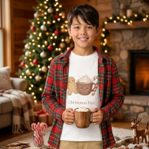 Cute Gingerbread & Chocolat Chaud Fun Noël Enfants