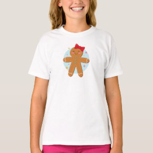 T-shirt Cute Gingerbread Girl Cookies Art Dessin