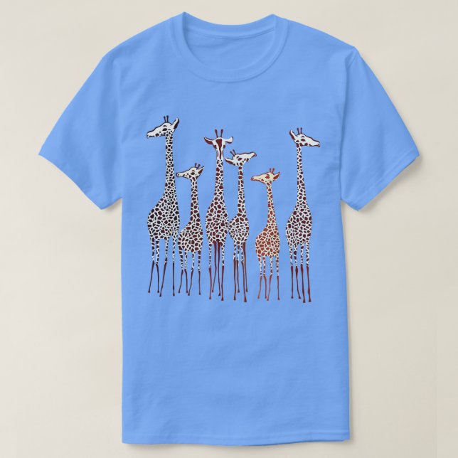 T-shirt Cute Giraffe Amoureux des animaux Drôle Amusant Na (Design devant)