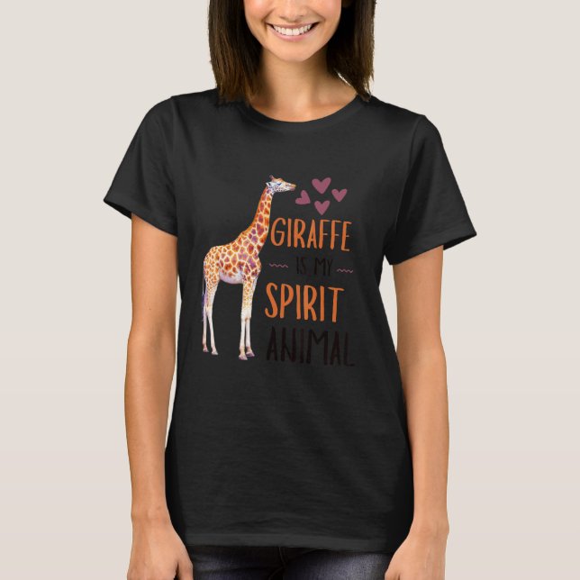 T-shirt Cute Giraffe  Giraffe Is My Spirit Animal 1 (Devant)