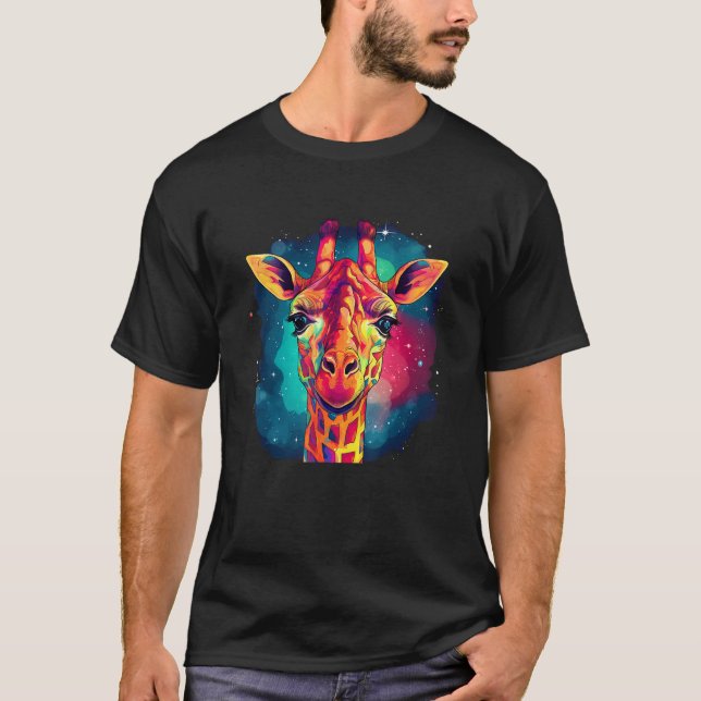 T-shirt Cute Giraffe Men Women Kids (Devant)