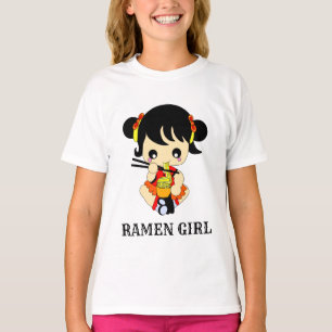 T-shirt Cute Girl Yummy Manger Ramen Nourriture Japon