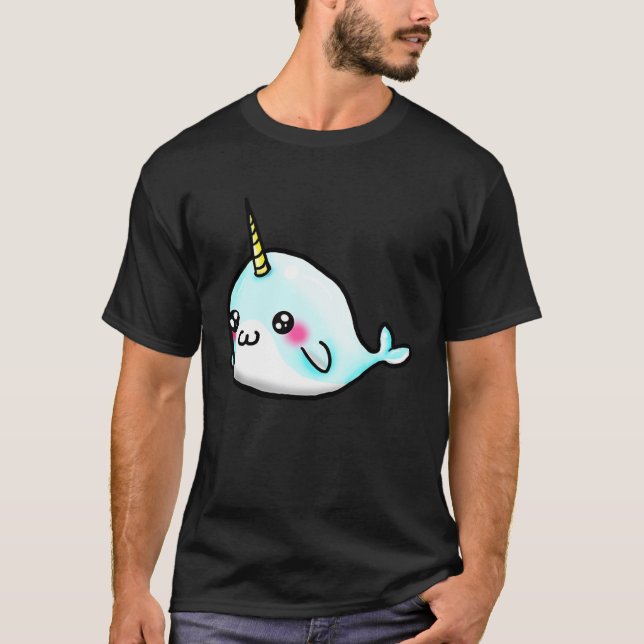 T-shirt Cute Girls   Narwhal (Devant)