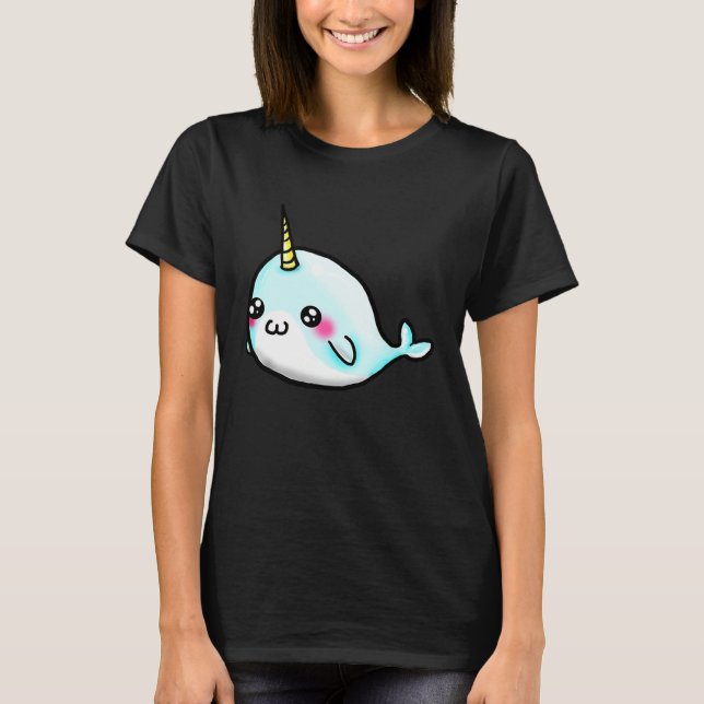 T-shirt Cute Girls   Narwhal (Devant)