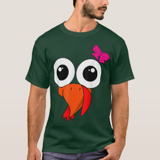 T-shirt Cute Girls Turquie Costume Thanksgiving Girl Turke