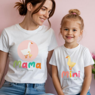 T-shirt Cute Girly Coquette Rose Maman Oie Baby Shower