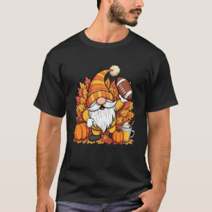 T-shirt Cute Gnome avec Football et Pumpkin Spice automne