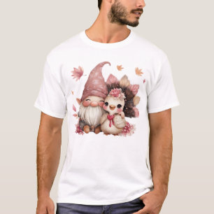 T-shirt Cute Gnome de Thanksgiving avec Illustration de Di