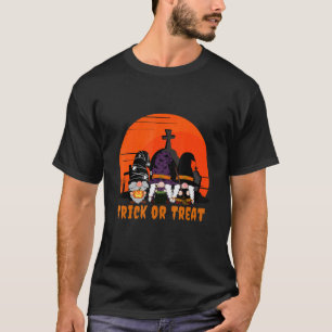 T-shirt Cute Gnome d'Halloween Jardinage Squelette Trick O