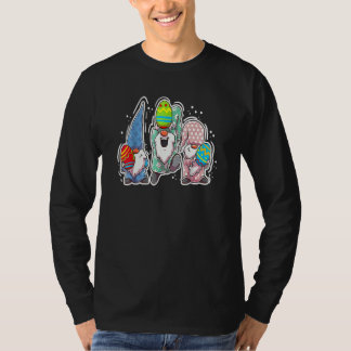 T-shirt Cute Gnome Hugs Bunny Oeufs Gnomes de chasse Joyeu