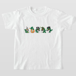 T-shirt Cute Gnomes tenant des lettres chanceuses Saint Pa