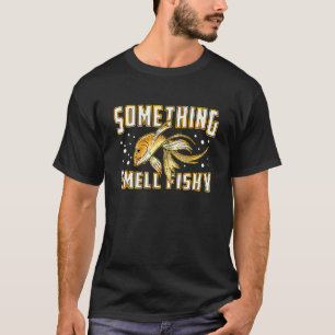 T-shirt Cute Goldfish Quelque Chose Sent Poisson Lasso Vin