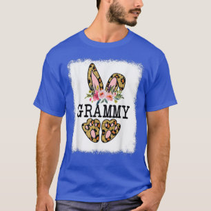 T-shirt Cute Grammy Bunny Easter Day Leopard Floral T-Shir