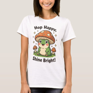 T-shirt Cute grenouille caricaturale avec Casquette de cha