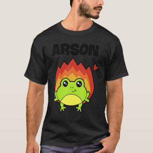 T-shirt Cute grenouille dans la flamme Dit Hommes Femmes