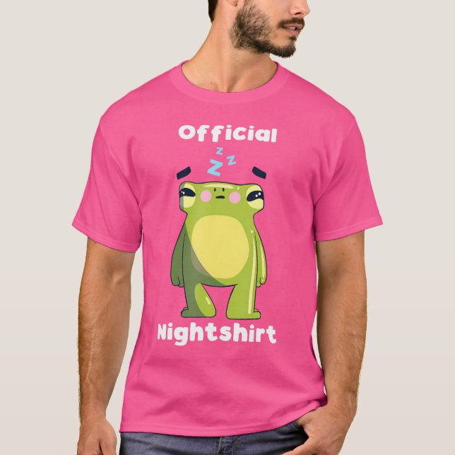 T-shirt Cute grenouille Dormir Vêtements de nuit (Devant)