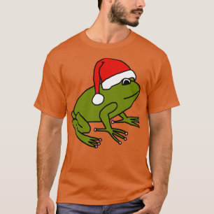 T-shirt Cute grenouille portant un chapeau de Noël