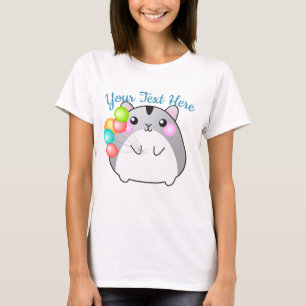 T-shirt Cute Grey Kawaii Hamster