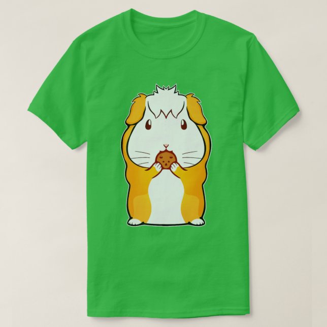 T-shirt Cute Guinea Pig Lover Women Eating Cookie Guinea P (Design devant)