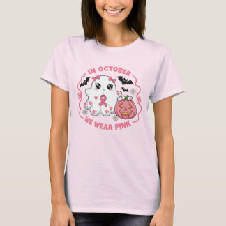 T-shirt Cute Halloween Cancer du Sein Fantôme de sensibili