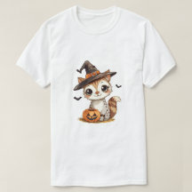 Cute Halloween Cat with Pumpkin