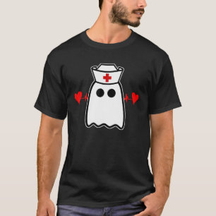 T-shirt Cute Halloween Fantôme Infirmière Infirmière Médic
