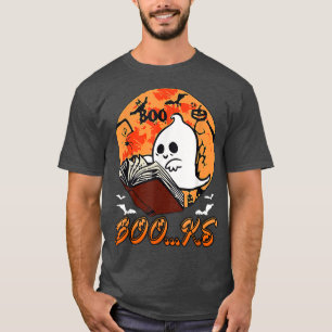 T-shirt Cute Halloween Funny Ghost Livre Lecture Halloween