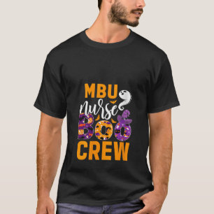T-shirt Cute Halloween MBU Nurse Boo Crew Nurse V Neck