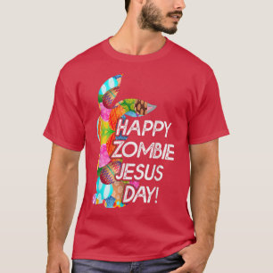 T-shirt Cute Happy Zombie Jesus Day Easter Bunny For Men W