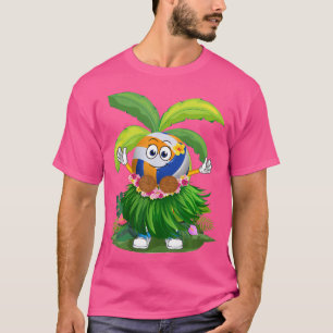 T-shirt Cute Hawaiian Volleyball Ball Plage tropicale Summ