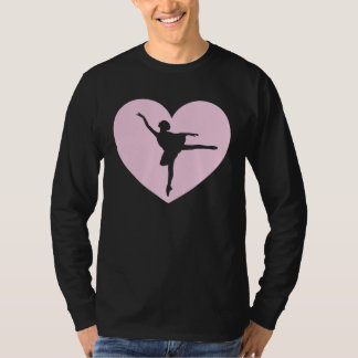 T-shirt Cute Heart Ballet Dancing Ballerina