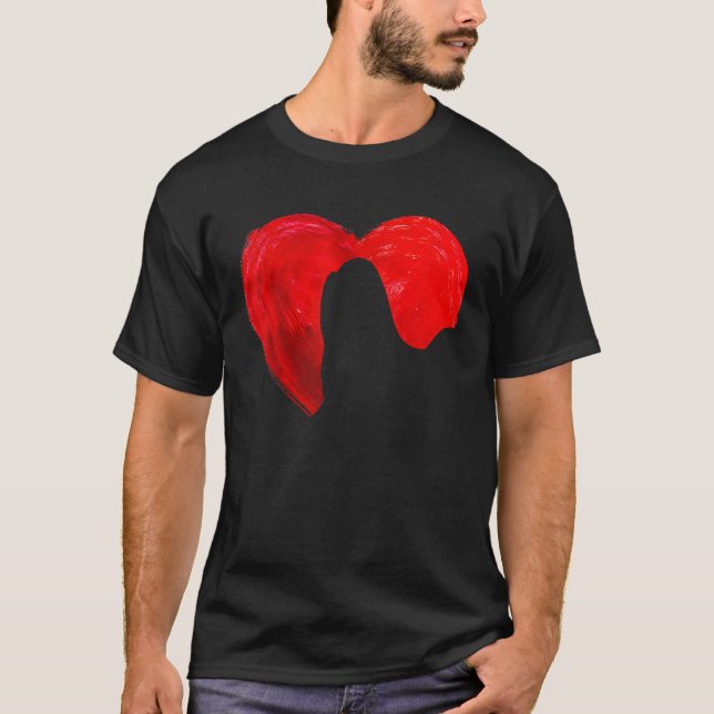 T-shirt Cute Heart Lhasa Apso Dog Valentines Day Puppy Lov (Devant)