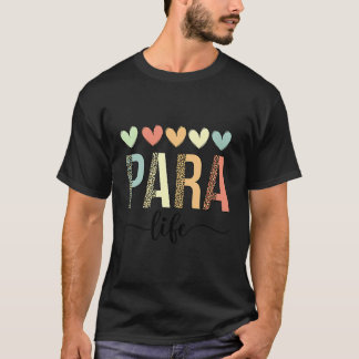 T-shirt Cute Heart Para Vie Paraprofessionnelle Professeur