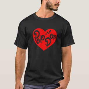 T-shirt Cute Heart Pop Valentine Day Fête des pères Pour G