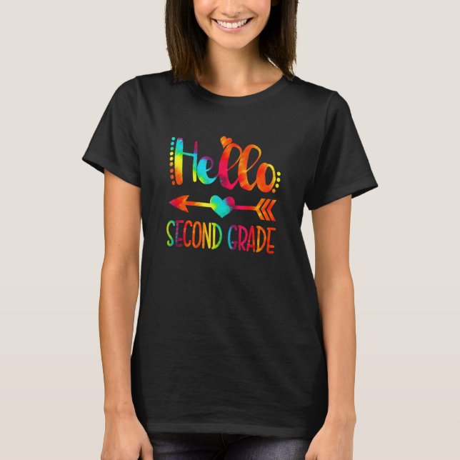 T-shirt Cute Hello Second Grade 2nd Grade Back To School G (Devant)