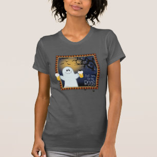 T-shirt Cute Here for the Boos Halloween Ghost Beer