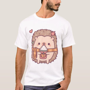 T-shirt Cute Hérisson Aime Citrouille Épice Latte
