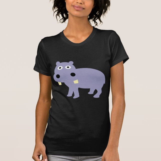 T-shirt Cute Hippo Comic Style - hippopotame (Devant)
