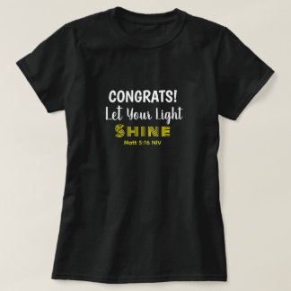 T-shirt Cute Inspirational Bible Verse Graduation Black